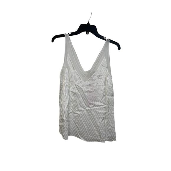 Ted‎ baker cami top with ivory mesh chevron print v neck size Size 5 NWT $149 - Picture 1 of 6